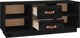 vidaXL vidaXL Szafka pod TV, czarna, 100x34x40 cm, lite drewno sosnowe