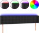 vidaXL Κεφαλάρι κρεβατιού με LED, μαύρο, 183x16x78/88cm, τεχνητό δέρμα