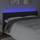 vidaXL Κεφαλάρι κρεβατιού με LED, μαύρο, 183x16x78/88cm, τεχνητό δέρμα