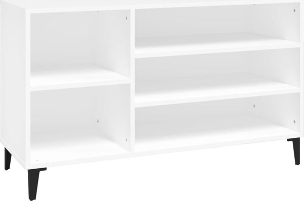 vidaXL Polka ράφι παπουτσιών λευκό 102x36x60 cm