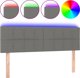 vidaXL Κεφαλάρι για κρεβάτι με LED, σκούρο γκρι, 144x5x78/88 cm, ύφασμα