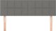 vidaXL Κεφαλάρι για κρεβάτι με LED, σκούρο γκρι, 144x5x78/88 cm, ύφασμα