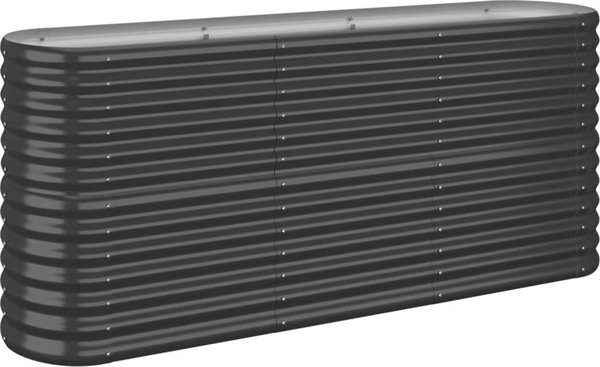 vidaXL vidaXL Donica ogrodowa, malowana proszkowo stal, 152x40x68, antracyt