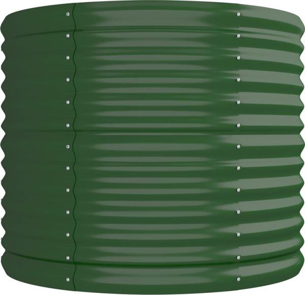 vidaXL vidaXL Donica ogrodowa, malowana proszkowo stal, 296x80x68 cm, zielona