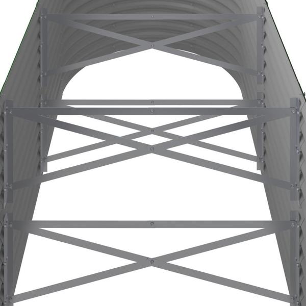 vidaXL vidaXL Donica ogrodowa, malowana proszkowo stal, 296x80x68 cm, zielona