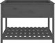 vidaXL Ζαρντινιέρα με ραφιέρα, γκρι, 111,5x111,5x81 εκ., μασίφ πεύκο