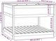 vidaXL Ζαρντινιέρα με ραφιέρα, γκρι, 111,5x111,5x81 εκ., μασίφ πεύκο