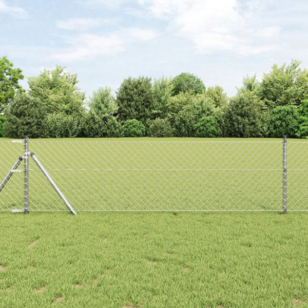 vidaXL Ogrodzenie z siatki 0.8x25 m ze stali ocynkowanej