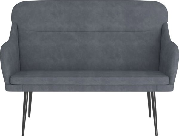 vidaXL Πάγκος, σκούρο γκρι, 110x76x80 εκ., επενδυμένος με βελούδο