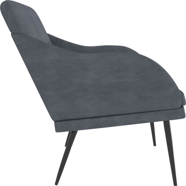 vidaXL Πάγκος, σκούρο γκρι, 110x76x80 εκ., επενδυμένος με βελούδο