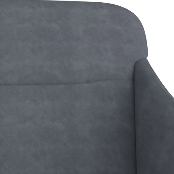 vidaXL Πάγκος, σκούρο γκρι, 110x76x80 εκ., επενδυμένος με βελούδο