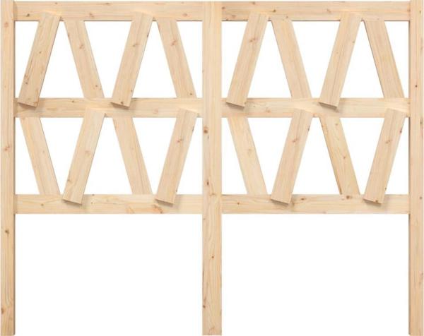 vidaXL Κεφαλαρι κρεβατιου, 146x4x100 cm, ελαφρυ ξυλο πευκου