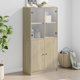 vidaXL Ντουλάπι με Πόρτες Sonoma Δρυς 68x37x142 εκ.