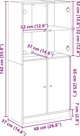 vidaXL Ντουλάπι με Πόρτες Sonoma Δρυς 68x37x142 εκ.