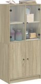 vidaXL Ντουλάπι με Πόρτες Sonoma Δρυς 68x37x142 εκ.