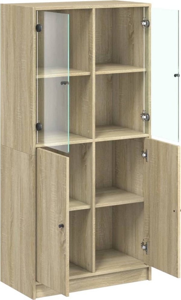 vidaXL Ντουλάπι με Πόρτες Sonoma Δρυς 68x37x142 εκ.