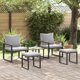 vidaXL VidaXL Meble ogrodowe 4 pcs 2-Liczba miejsc Jasnoszary Poliester