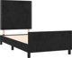 vidaXL Κρεβατοκάμαρα με κεφαλάρι, μαύρη, 90x190 cm, βελούδινη