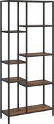 vidaXL Βιβλιοθήκη, 80x30x180 εκ, ατσάλι και ξύλινη σύνθεση