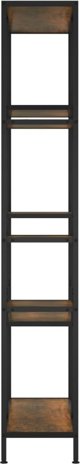 vidaXL Βιβλιοθήκη, 80x30x180 εκ, ατσάλι και ξύλινη σύνθεση