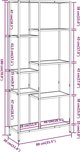 vidaXL Βιβλιοθήκη, 80x30x180 εκ, ατσάλι και ξύλινη σύνθεση