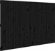 vidaXL Μαύρο κεφαλάρι κρεβατιού, 166x3x110 cm, μασίφ πεύκο