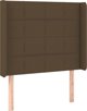 vidaXL Zaglowek uszak, ciemnobrazowy, 93x16x118/128 cm, tkanina