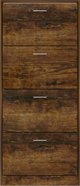 vidaXL Ράφι για παπούτσια, καπνιστή δρυς, 63x24x147 εκ.