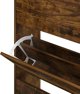 vidaXL Ράφι για παπούτσια, καπνιστή δρυς, 63x24x147 εκ.