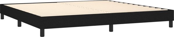 vidaXL Κρεβάτι Continental με στρώμα, μαύρο, 200 x 200 cm, ύφασμα