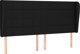 vidaXL Zaglowek uszak czarny, 203x23x118/128 cm, tkanina