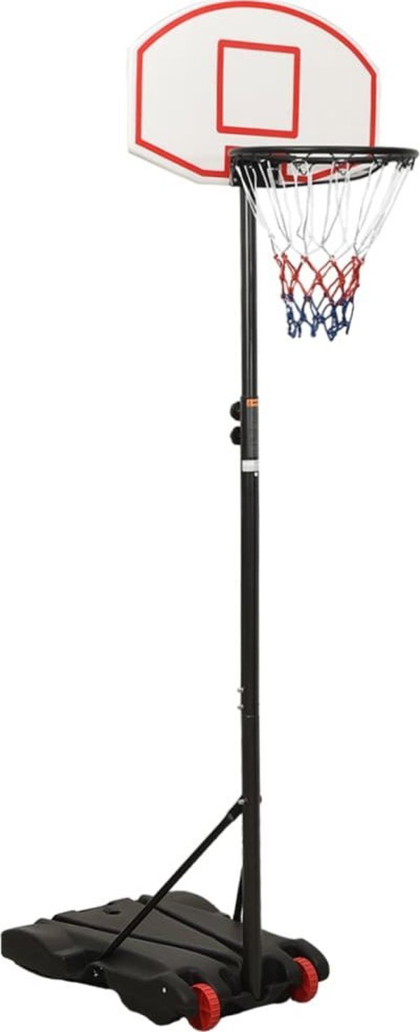 vidaXL Stojak do koszykowki, bialy, 216-250 cm, polietylen