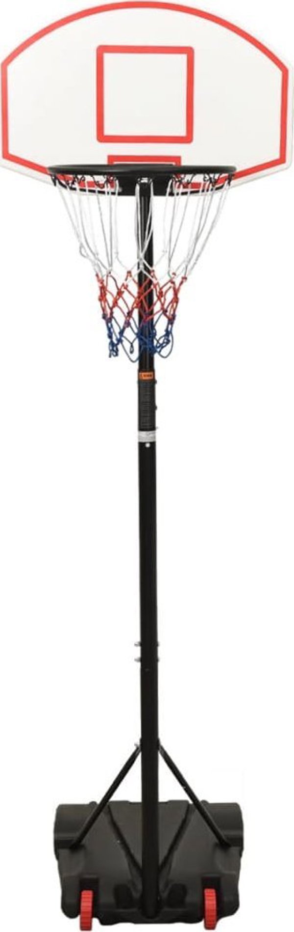 vidaXL Stojak do koszykowki, bialy, 216-250 cm, polietylen
