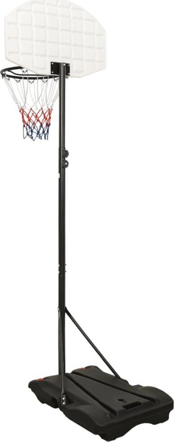 vidaXL Stojak do koszykowki, bialy, 216-250 cm, polietylen