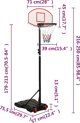 vidaXL Stojak do koszykowki, bialy, 216-250 cm, polietylen