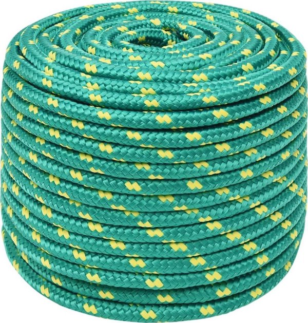 vidaXL Ναυτικό σχοινί, πράσινο, 12 mm, 250 m, πολυπροπυλένιο