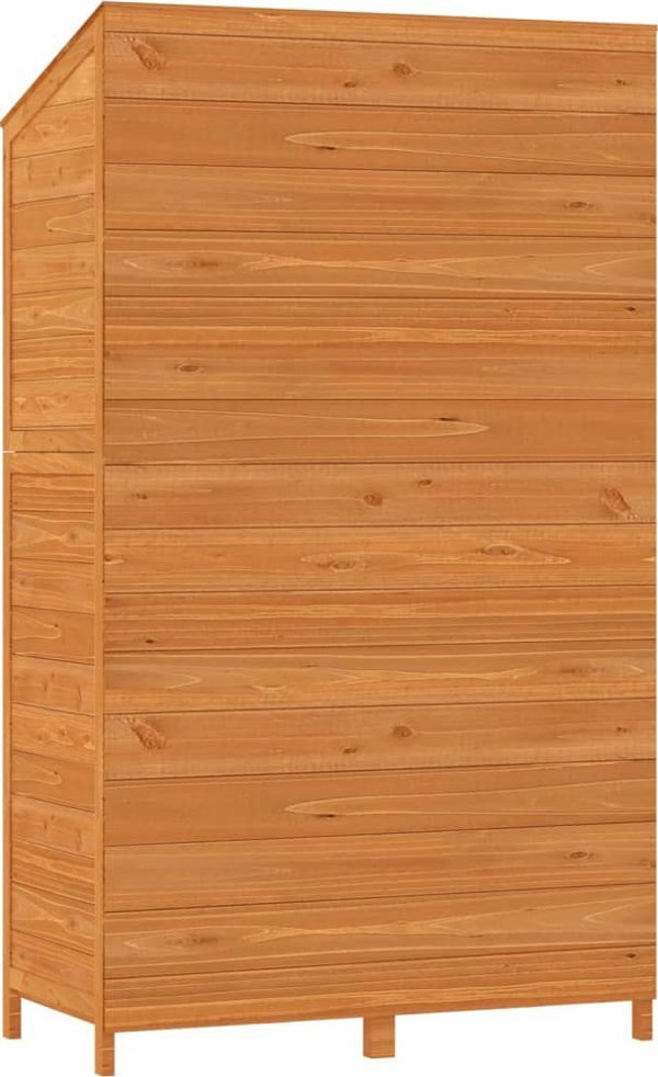 vidaXL Αποθήκη κήπου, καφέ, 102x52x174,5 εκ., από μασίφ ξύλο έλατου
