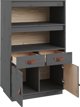 vidaXL Szafka, szara, 67x40x108,5 cm, lite drewno sosnowe