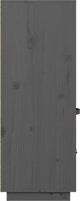 vidaXL Szafka, szara, 67x40x108,5 cm, lite drewno sosnowe