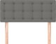 vidaXL Κεφαλάρι κρεβατιού, σκούρο γκρι, 100x5x78/88 cm, ύφασμα