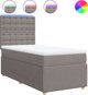 vidaXL Λουζκο κόντινενταλ με στρώμα, taupe ύφασμα 90x200 εκ.