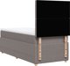 vidaXL Λουζκο κόντινενταλ με στρώμα, taupe ύφασμα 90x200 εκ.
