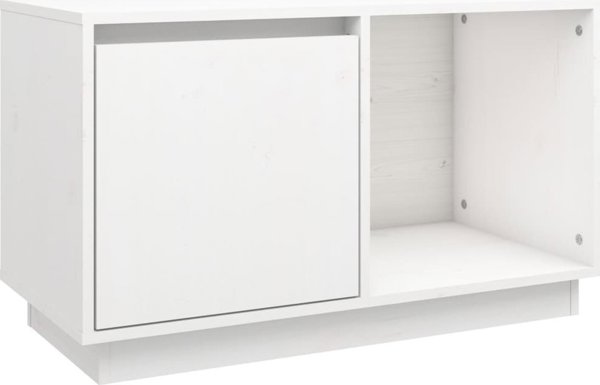 vidaXL Έπιπλο TV κάτω από την τηλεόραση, λευκό, 74x35x44 cm, ελαφρύ ξύλο πεύκου