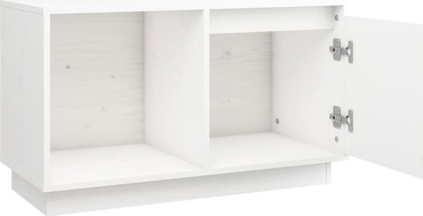 vidaXL Έπιπλο TV κάτω από την τηλεόραση, λευκό, 74x35x44 cm, ελαφρύ ξύλο πεύκου