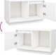 vidaXL Έπιπλο TV κάτω από την τηλεόραση, λευκό, 74x35x44 cm, ελαφρύ ξύλο πεύκου