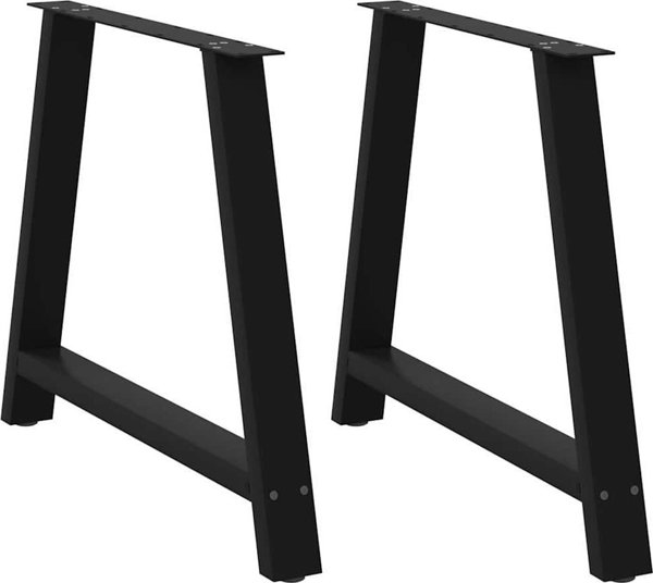 vidaXL vidaXL Nogi do stolika kawowego, 2 szt., czarne, 100x(72-73) cm, stal