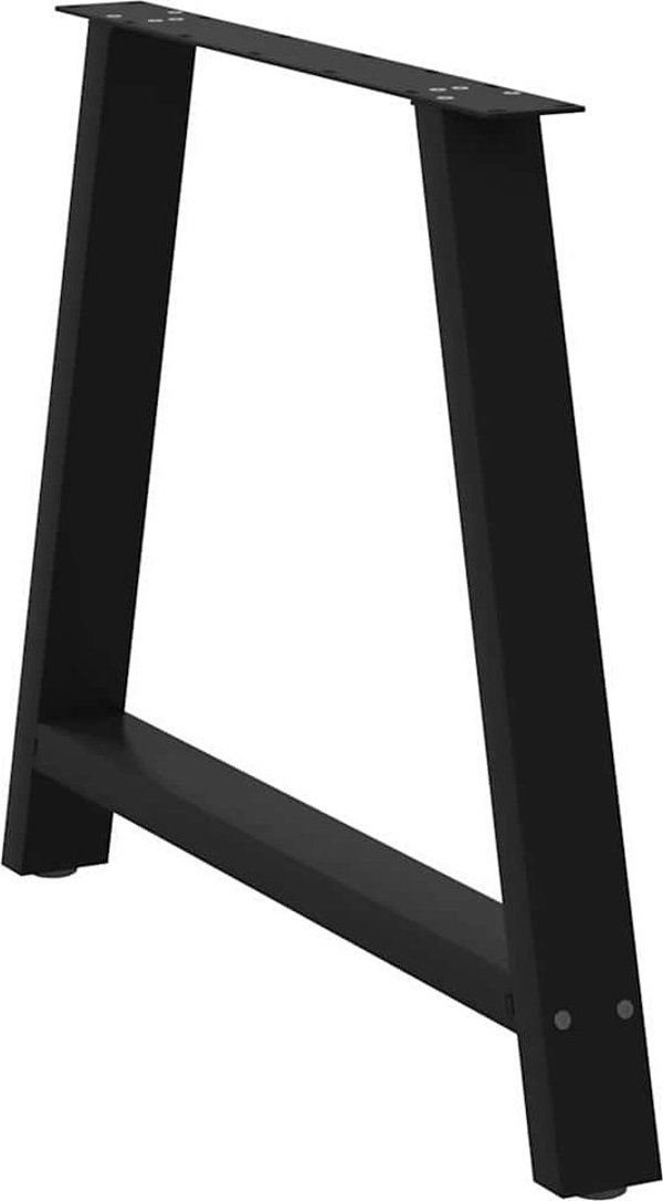 vidaXL vidaXL Nogi do stolika kawowego, 2 szt., czarne, 100x(72-73) cm, stal