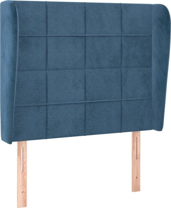 vidaXL Κεφαλάρι uszak, σκούρο μπλε, 93x23x118/128 cm, βελούδο
