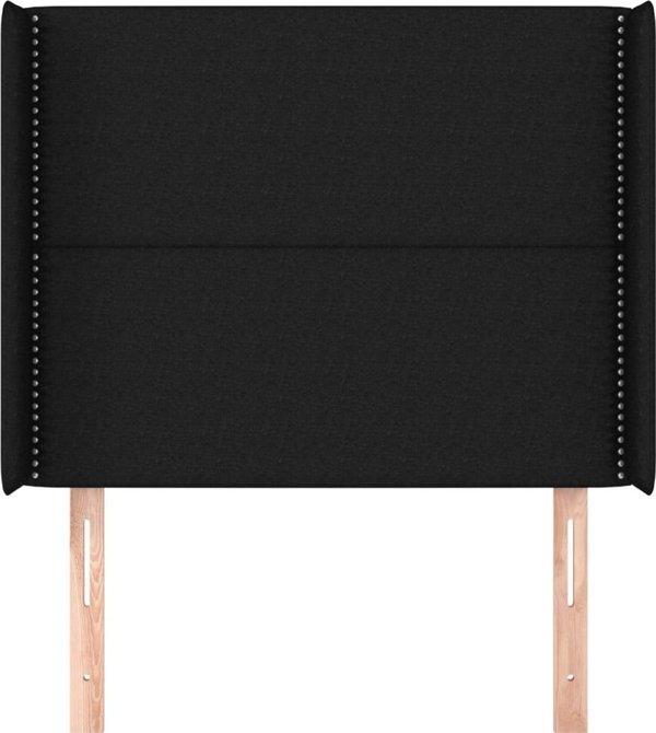 vidaXL Κεφαλάρι uszak, μαύρο, 103x16x118/128 cm, ύφασμα