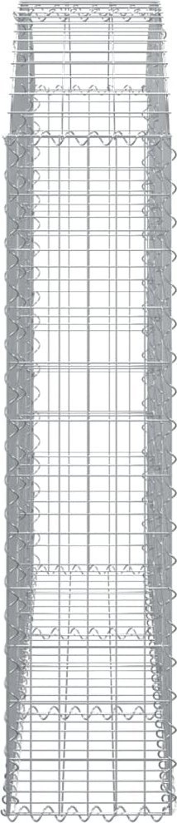 vidaXL Καμπυλωτός Γκαμπιόν Καλάθι 150x30x120/140 cm από Γαλβανισμένο Σίδερο